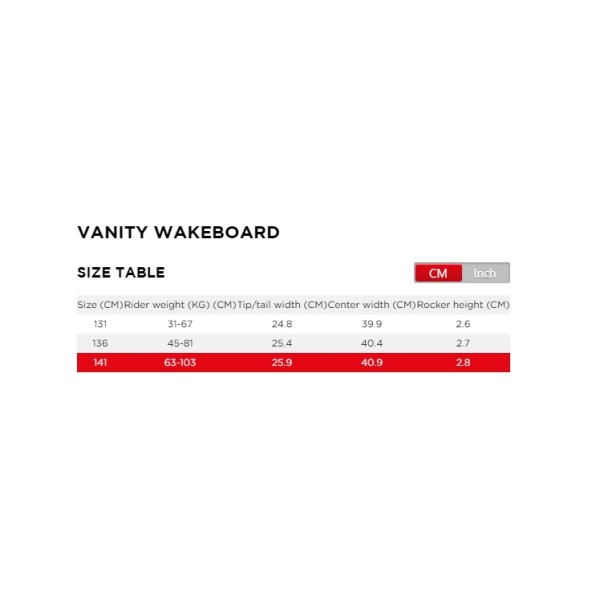 WAKEBOARD JOBE VANITY - 131 - 272522002-131 -  2