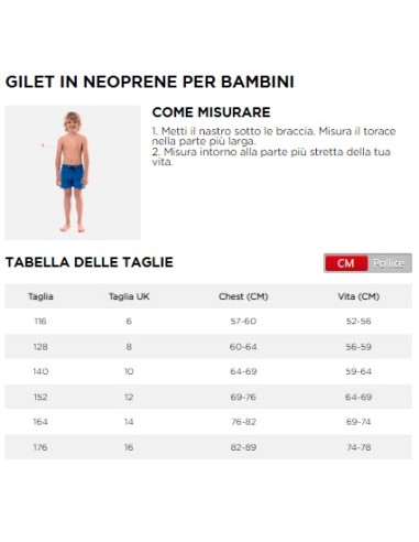 Giubbotto Neoprene Jobe ROSSO - 244921013-164 - 