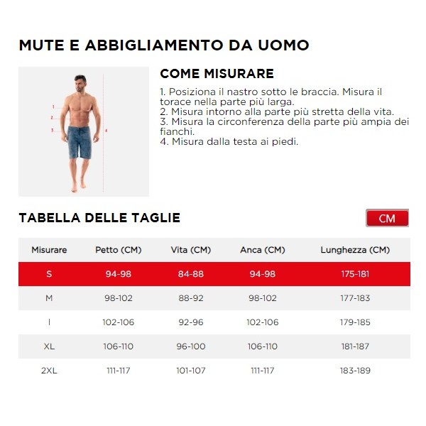 MUTA JOBE PERTH 3/2MM CON CERNIERA SUL PETTO GRIGIA - 303520004-S -  2